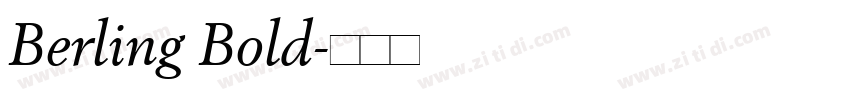 Berling Bold字体转换